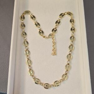 Elegant Gold Filled Q8"-20" Puff Necklace with CZ Accents